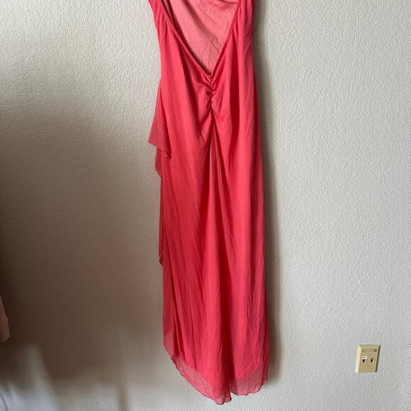 Y2k Rampage Pink Sparkly Midi Dress Coral Size Medium - Picture 8 of 8
